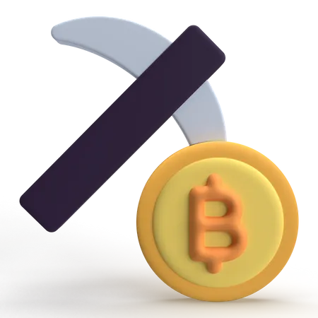 Bitcoin Mining  3D Icon