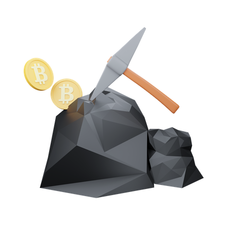 Bitcoin Mining  3D Icon