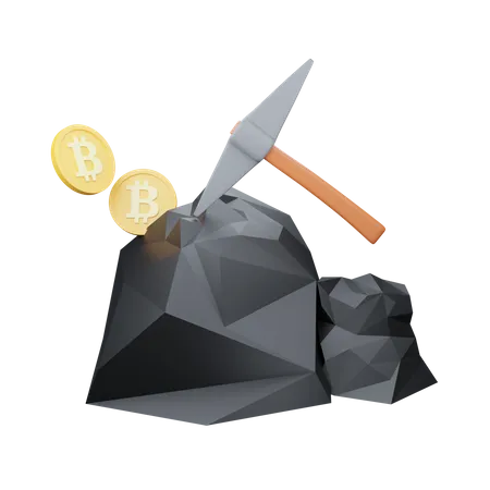 Bitcoin Mining  3D Icon