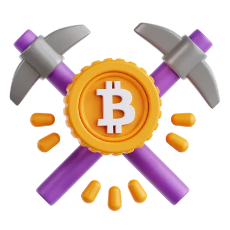 Bitcoin Mining  3D Icon