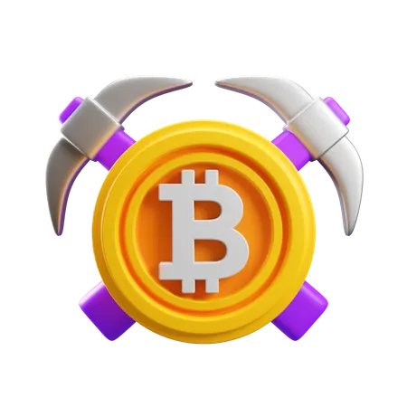 Bitcoin Mining  3D Icon