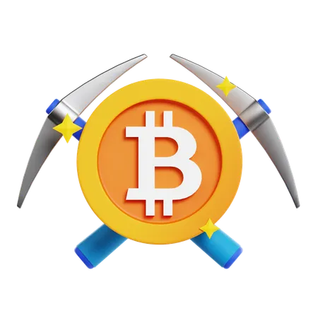 Bitcoin Mining  3D Icon