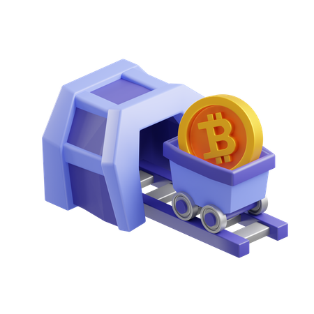 Bitcoin Mining  3D Icon