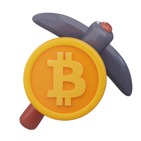 Bitcoin Mining  3D Icon