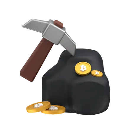 Bitcoin Mining  3D Icon