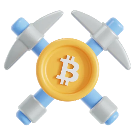 Bitcoin mining  3D Icon