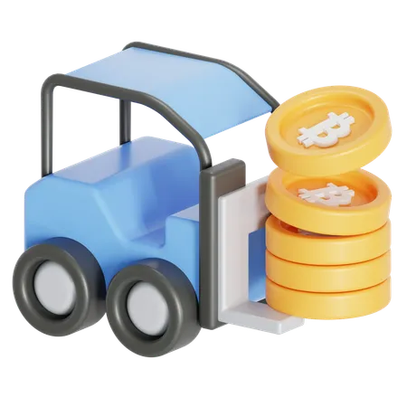 Bitcoin mining  3D Icon