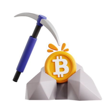 Bitcoin Mining  3D Icon