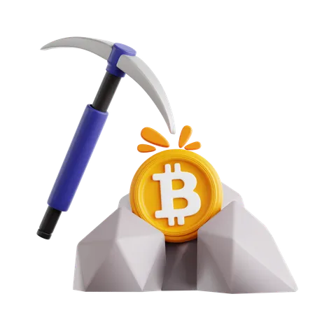 Bitcoin Mining  3D Icon