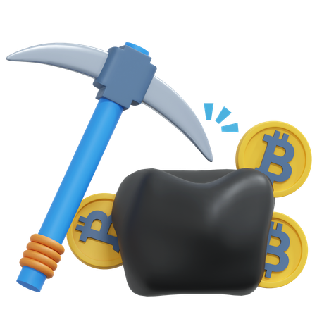 Bitcoin Mining  3D Icon