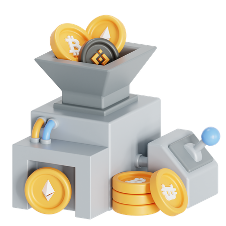 Bitcoin mining  3D Icon