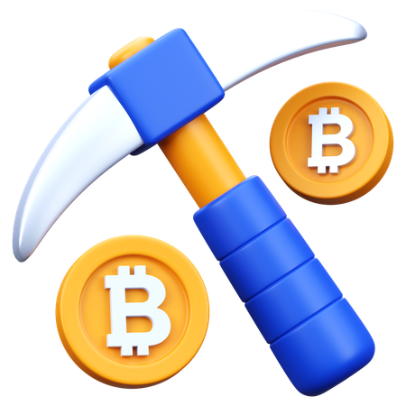 Bitcoin Mining  3D Icon