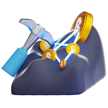 Bitcoin Mining  3D Icon