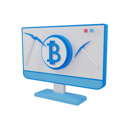 Bitcoin Mining  3D Icon