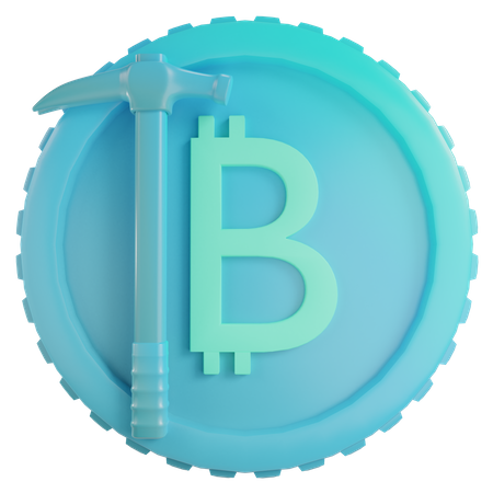 Bitcoin mining  3D Icon