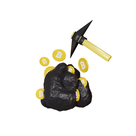 Bitcoin Mining  3D Icon