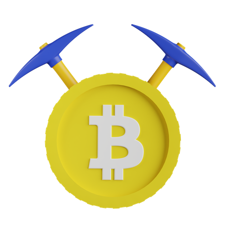 Bitcoin Mining  3D Icon