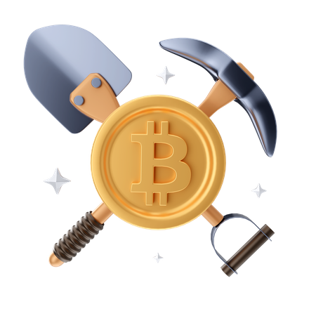 Bitcoin-Mining  3D Icon