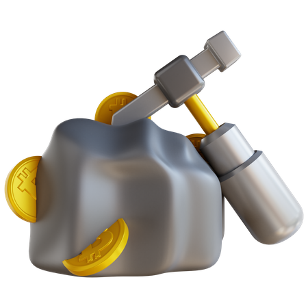 Bitcoin Mining  3D Icon