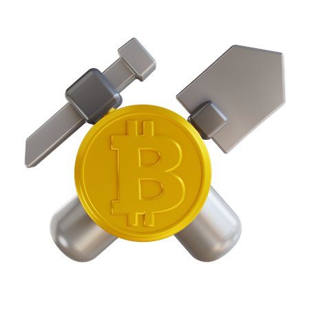 Bitcoin Mining  3D Icon