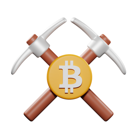 Bitcoin Mining  3D Icon
