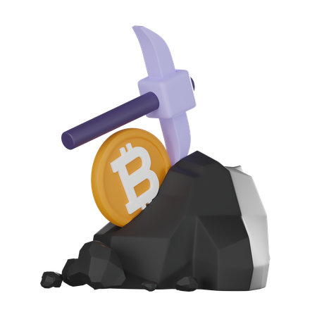Bitcoin Mining  3D Icon