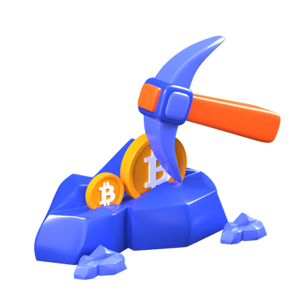 Bitcoin Mining  3D Icon