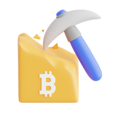 Bitcoin Mining  3D Icon