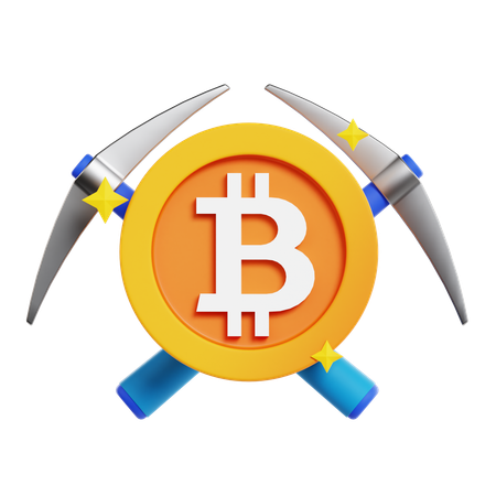 Bitcoin Mining  3D Icon