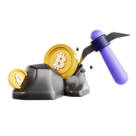 Bitcoin-Mining  3D Icon