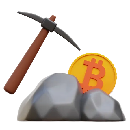 Bitcoin Mining  3D Illustration