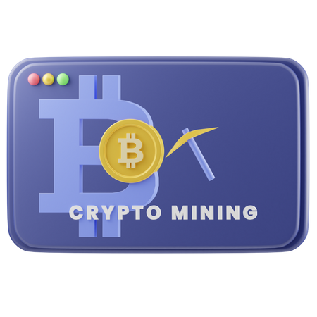 Bitcoin Mining  3D Illustration