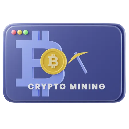 Bitcoin Mining  3D Illustration