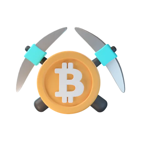 Bitcoin Mining 3D Icon
