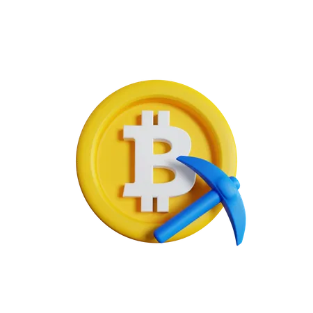 Bitcoin-Mining  3D Icon
