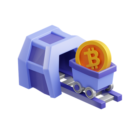 Bitcoin-Mining  3D Icon