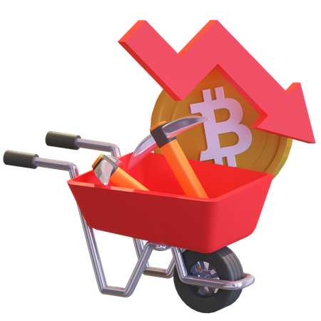 Arrêt de l'extraction de Bitcoin  3D Illustration