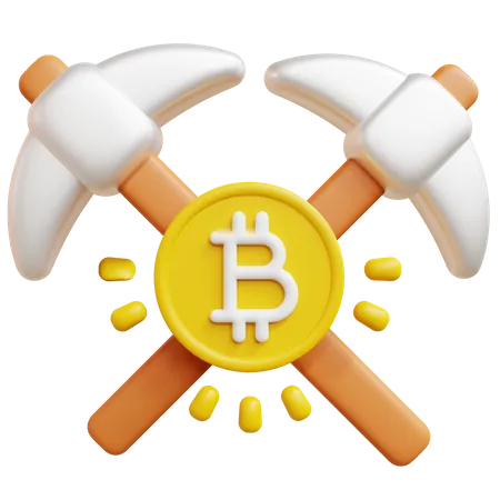 Bitcoin Mining Axe  3D Icon