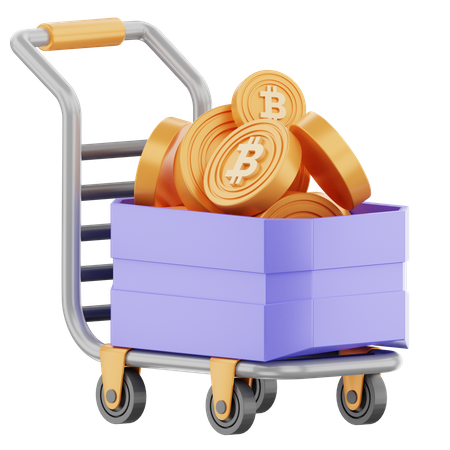 Chariot minier bitcoin  3D Icon