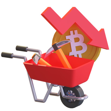 Bitcoin Mining Halt  3D Illustration