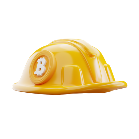 Bitcoin-Mining-Helm  3D Icon