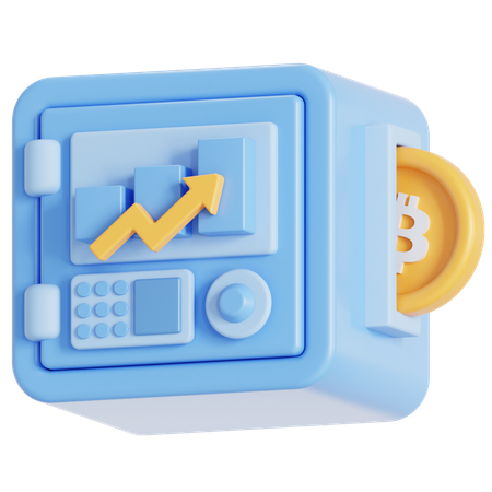 Bitcoin mining machine  3D Icon