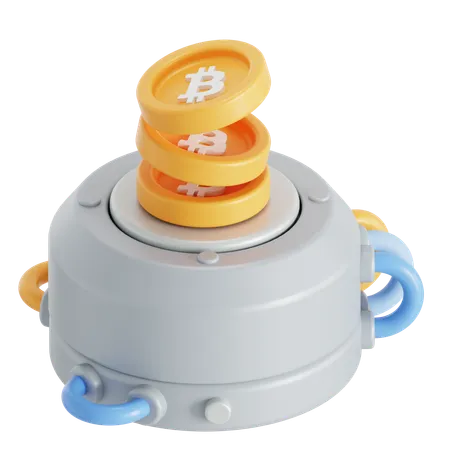 Machine d'extraction de bitcoins  3D Icon