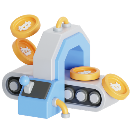 Bitcoin mining machine  3D Icon