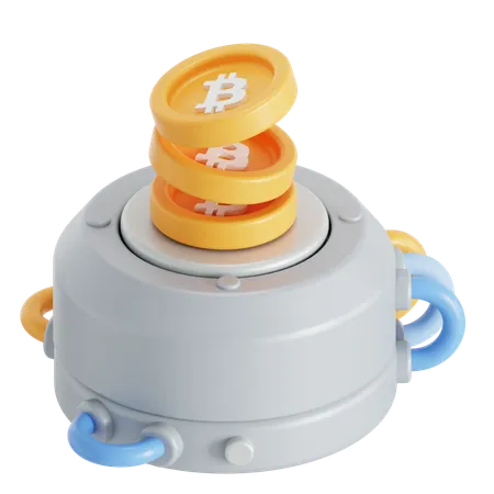 Bitcoin mining machine  3D Icon