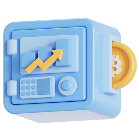 Bitcoin mining machine  3D Icon