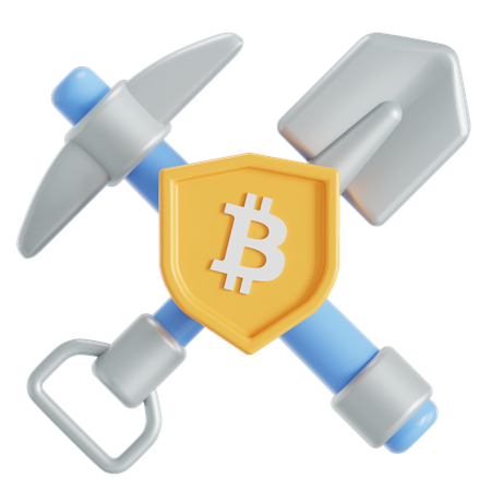 Bitcoin mining safe  3D Icon