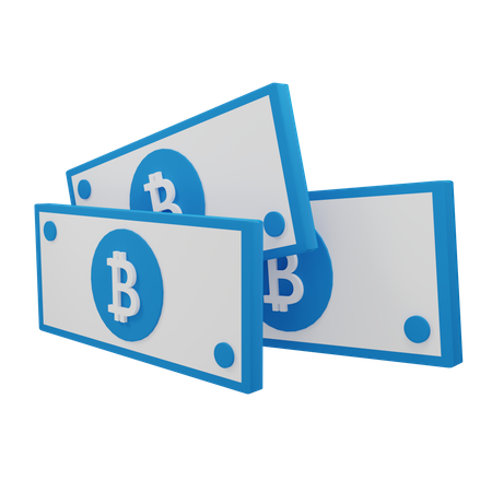 Bitcoin Money 3D Illustration