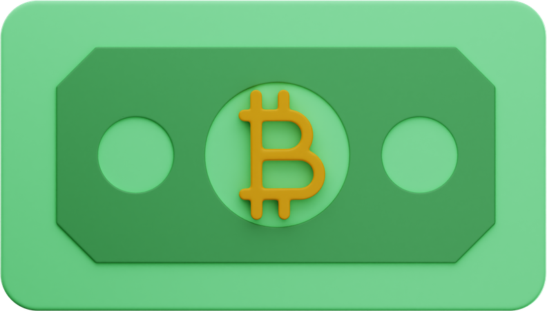 Bitcoin Money  3D Illustration