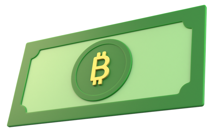 Bitcoin Money 3D Icon